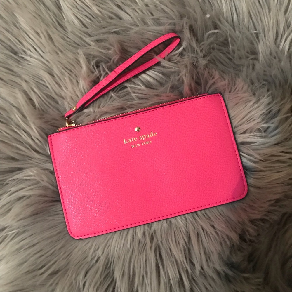 NWOT Kate spade hot pink wristlet
